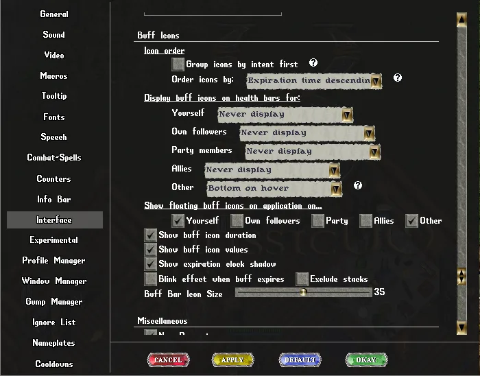 bufficonoptions