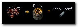 crafting mining smeltingore