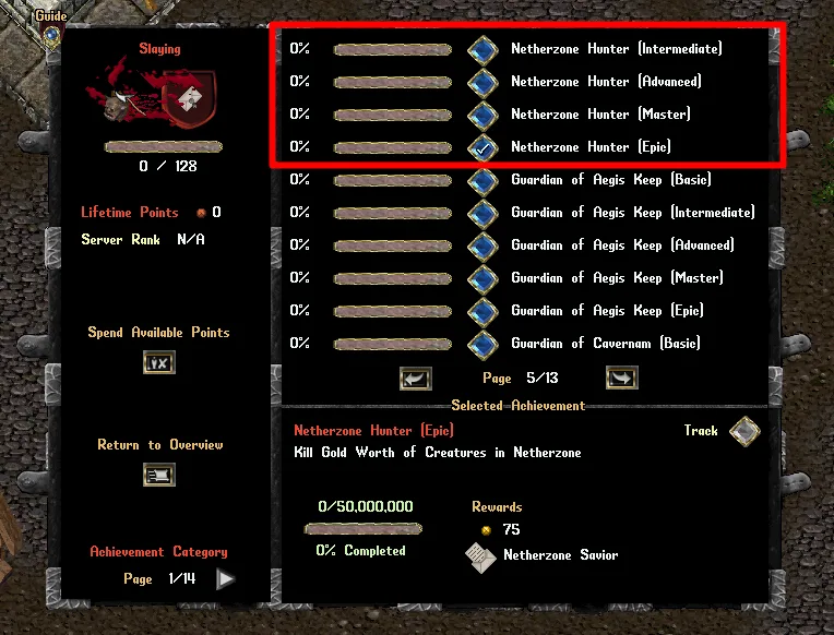 netherzone achievements