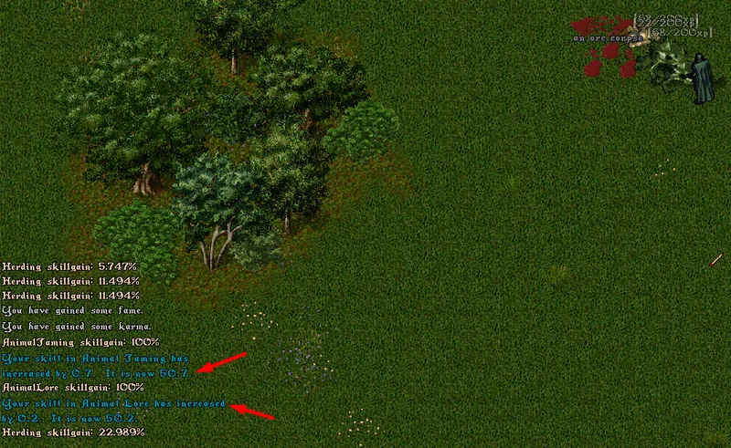 passive animal taming gains