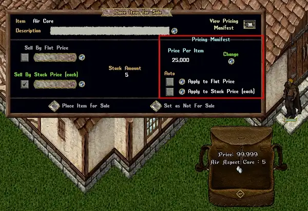 playervendor usingthepricingmanifest